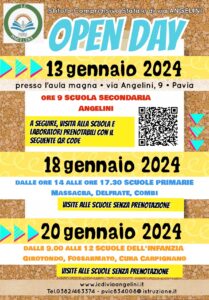 locandina con indicazioni openday